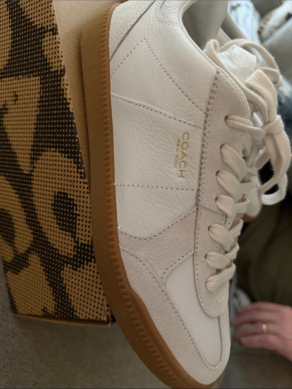 Coach Cream and Gum Sole Low-Top Sneakers - Picture 2 of 7